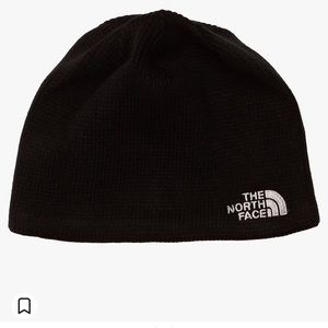 The North Face black knit beanie